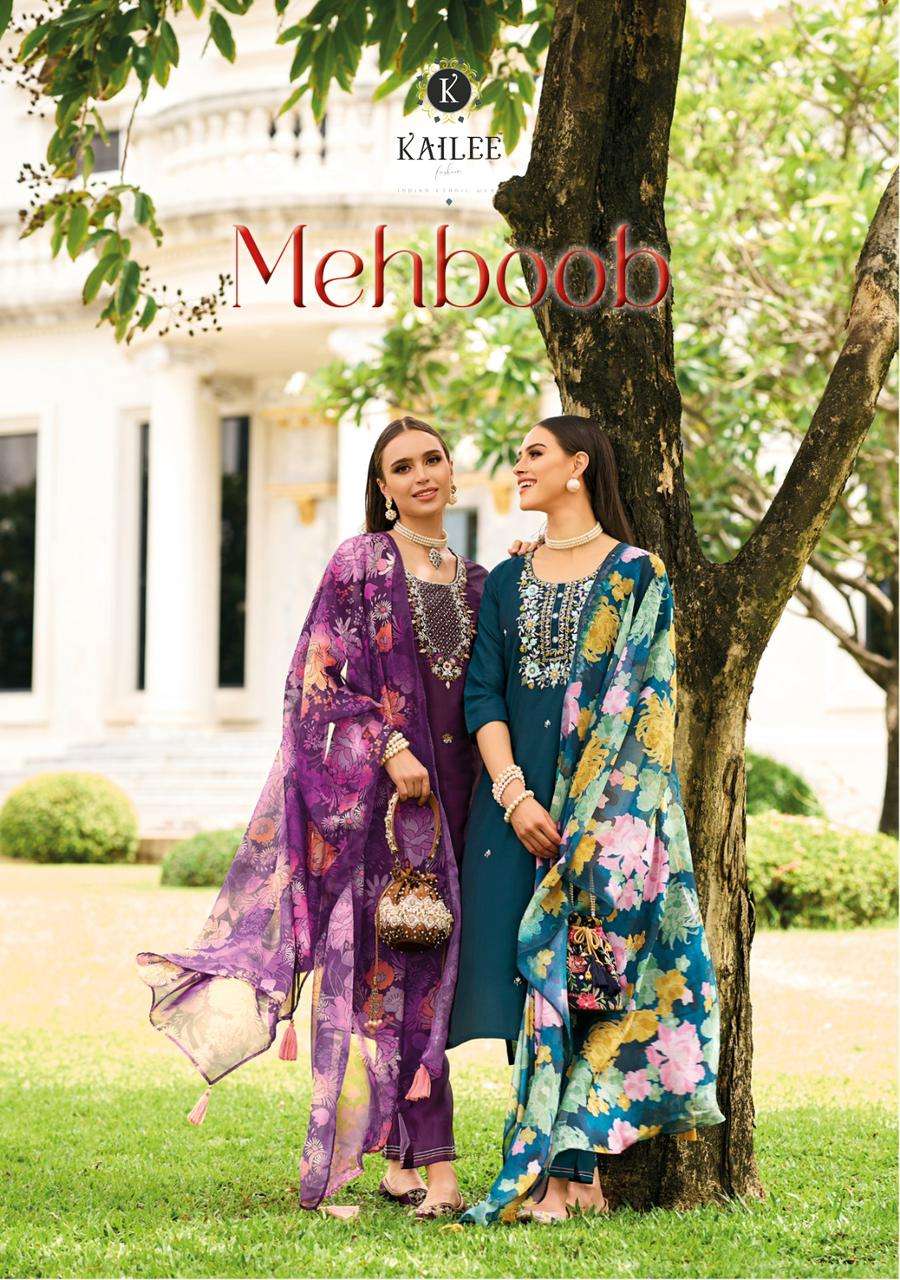 Mehboob Buy Kailee Fashion Online Wholesaler Latest Collection Kurta Suit Set